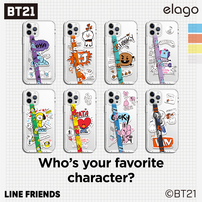 BT21 elago Who's your favorite character？ LINE FRIENDS ©BT21
