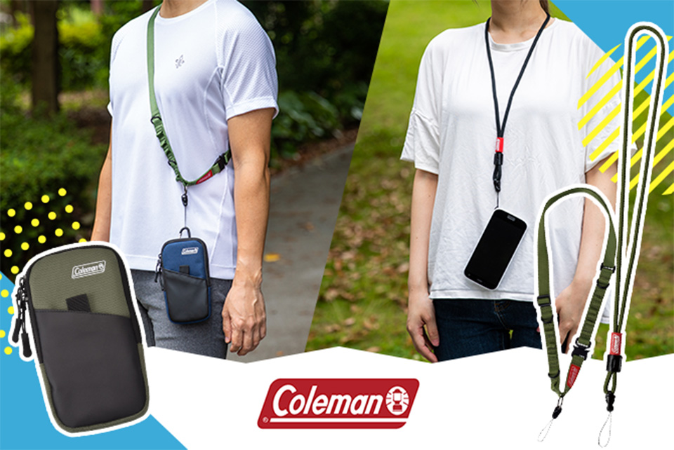 大人気「Coleman」からスマホポーチ&ストラップ登場!