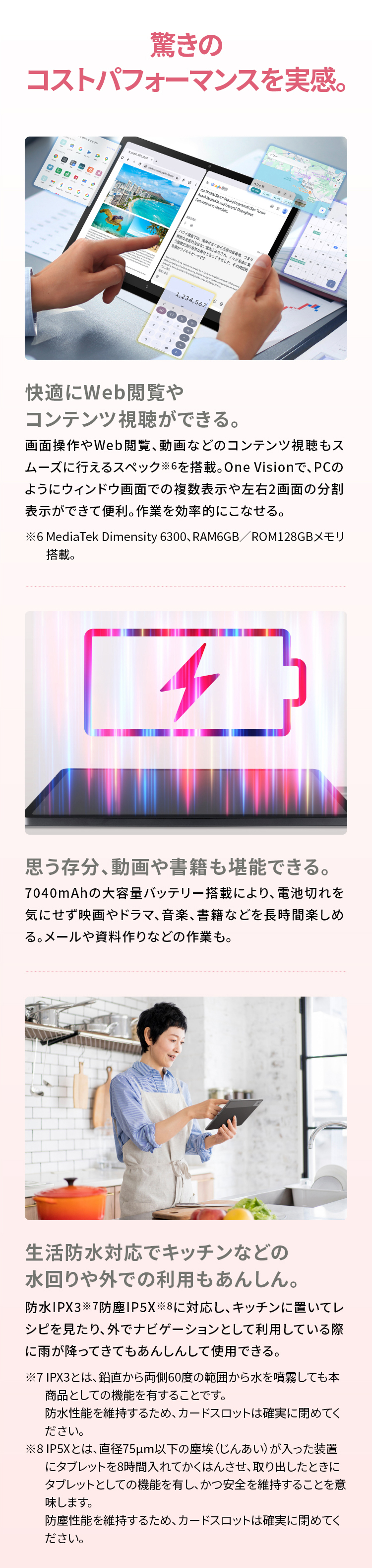 驚きのコストパフォーマンスを実感。