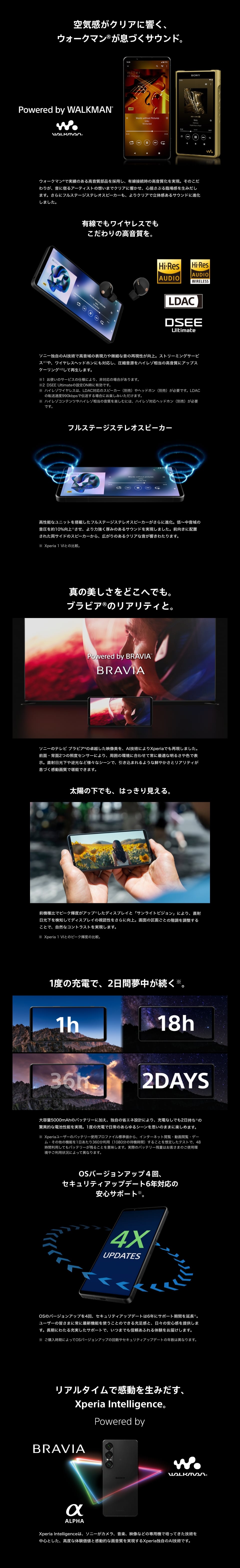 Xperia 1 VII SO-51F コンテンツ