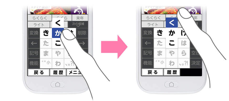らくらくフリック入力!
